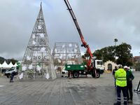 La Laguna avanza los trabajos de desmontaje del alumbrado navideño